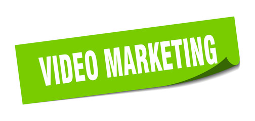 video marketing sticker. video marketing square sign. video marketing. peeler