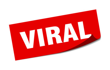 viral sticker. viral square sign. viral. peeler