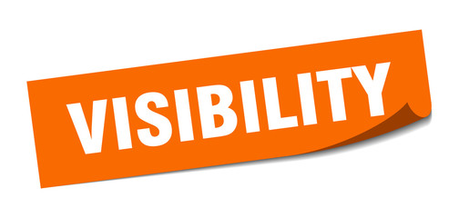 visibility sticker. visibility square sign. visibility. peeler
