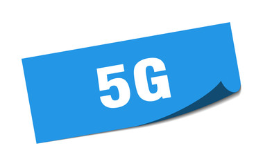 5g sticker. 5g square sign. 5g. peeler