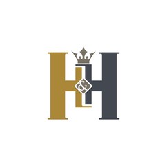 Initial letter HH logo template design