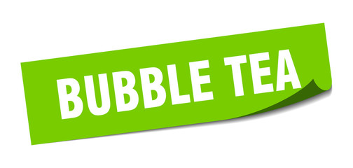 bubble tea sticker. bubble tea square sign. bubble tea. peeler