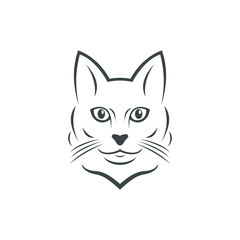 Fototapeta na wymiar creative logo design cat design vector line illustration