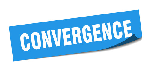convergence sticker. convergence square sign. convergence. peeler