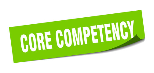 core competency sticker. core competency square sign. core competency. peeler