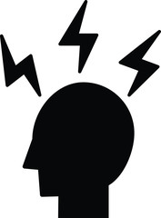 Stress icon, vector illustration