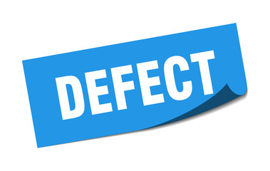 defect sticker. defect square sign. defect. peeler