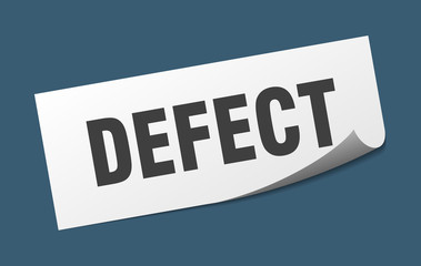 defect sticker. defect square sign. defect. peeler