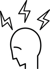 Stress icon, vector illustration