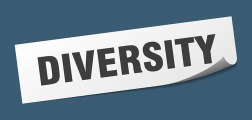 diversity sticker. diversity square sign. diversity. peeler
