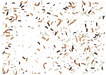 Festive color ribbon confetti background. Abstract frame confetti texture for holiday, postcard, poster, website, carnivals, birthday and children's parties. Cover confetti mock-up. Wedding card