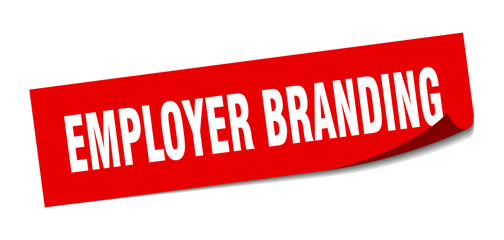 employer branding sticker. employer branding square sign. employer branding. peeler