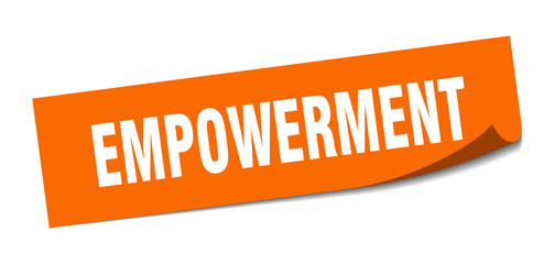 empowerment sticker. empowerment square sign. empowerment. peeler