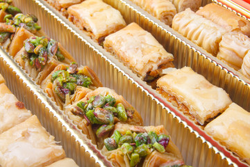 South Indian traditional snacks Pistachio Baklava	