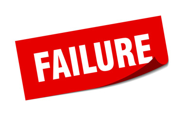 failure sticker. failure square sign. failure. peeler