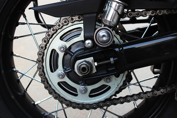 Sprocket and chain of the big bike