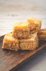 Turkish traditional snacks Pistachio Baklava