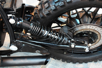 Obraz premium Big bike back shock up