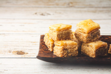 Turkish traditional snacks Pistachio Baklava