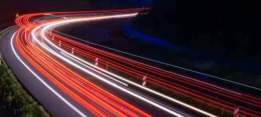lights of cars with night