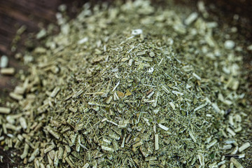 Traditional yerba mate tea from South America. Selective focus. Gaucho yerba mate tea, chimarrão, Typical drink from argentina brazil and uruguay.