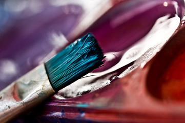 Wasserfarben Pinsel Farbe Acryl Bunt Malen Kunst