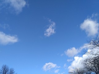 blue sky and clouds