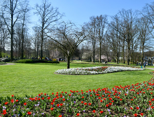 Beautiful landscape in Amsterdam. Parks and Gardens, Netherlands