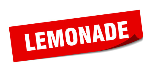 lemonade sticker. lemonade square sign. lemonade. peeler