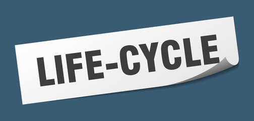 life-cycle sticker. life-cycle square sign. life-cycle. peeler