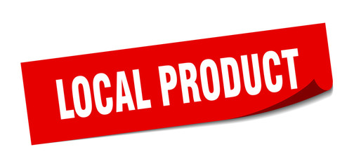 local product sticker. local product square sign. local product. peeler
