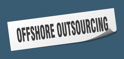 offshore outsourcing sticker. offshore outsourcing square sign. offshore outsourcing. peeler