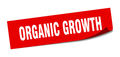 organic growth sticker. organic growth square sign. organic growth. peeler