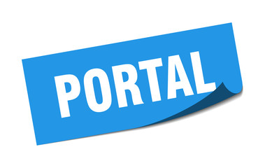 portal sticker. portal square sign. portal. peeler