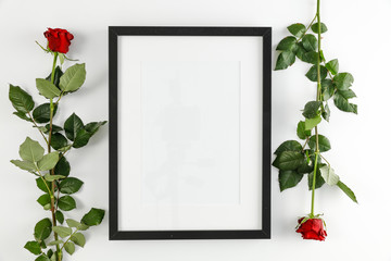 Roses of free space for your decoration and Valentin day. 