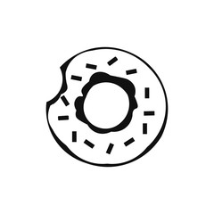 Donut Icon. Editable Vector EPS.