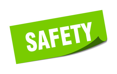 safety sticker. safety square sign. safety. peeler