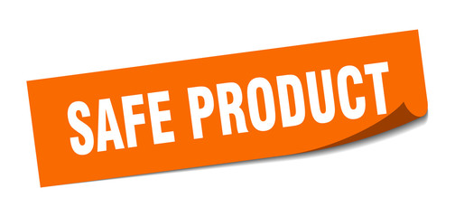 safe product sticker. safe product square sign. safe product. peeler
