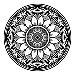 Ethnic Mandala Ornament. Arabic, Pakistan, Moroccan, Turkish, Indian, Spain motifs