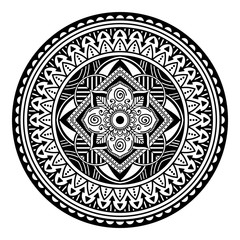 Ethnic Mandala Ornament. Arabic, Pakistan, Moroccan, Turkish, Indian, Spain motifs