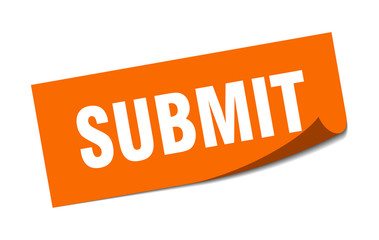 submit sticker. submit square sign. submit. peeler