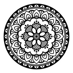 Ethnic Mandala Ornament. Arabic, Pakistan, Moroccan, Turkish, Indian, Spain motifs