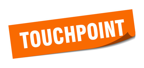 touchpoint sticker. touchpoint square sign. touchpoint. peeler