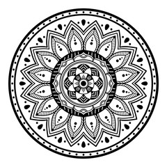 Ethnic Mandala Ornament. Arabic, Pakistan, Moroccan, Turkish, Indian, Spain motifs