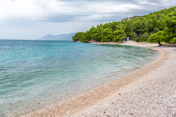 Beautiful Beach Near Makarska, Dalmatia, Croatia