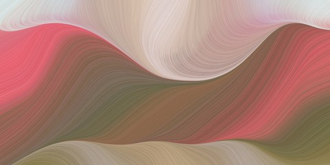 graphic design background with modern curvy waves background illustration with pastel brown, pastel gray and rosy brown color. can be used as card, wallpaper or background texture