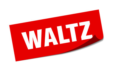 Fototapeta premium waltz sticker. waltz square sign. waltz. peeler