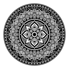 Ethnic Mandala Ornament. Arabic, Pakistan, Moroccan, Turkish, Indian, Spain motifs