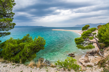 Fototapeta na wymiar Beautiful Beach Near Makarska, Dalmatia, Croatia