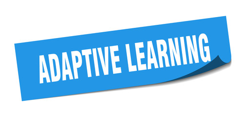 adaptive learning sticker. adaptive learning square sign. adaptive learning. peeler